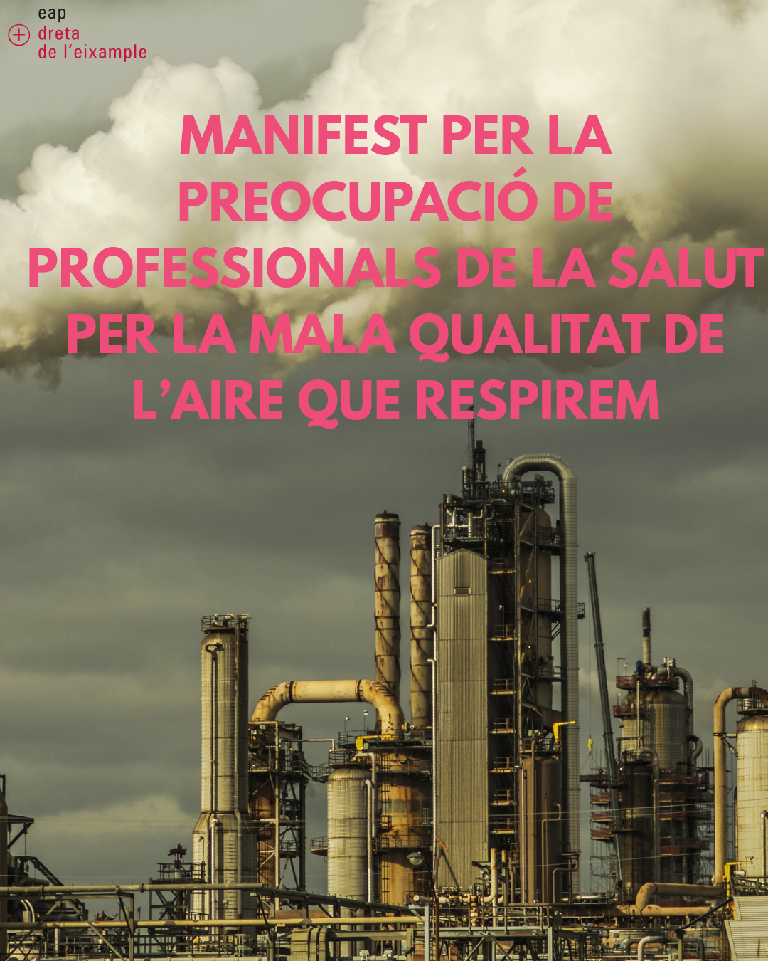 L'EAP Dreta de l’Eixample s’adhereix al manifest del Col·legi de Metges de Barcelona sobre la mala qualitat de l’aire